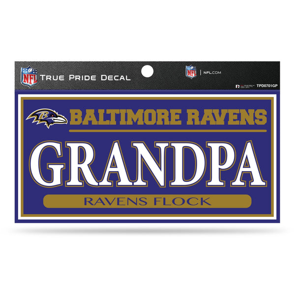 Wholesale Ravens 3" X 6" True Pride Decal - Grandpa