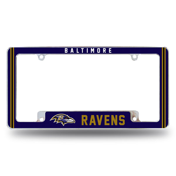 Wholesale Ravens Alternate Design All Over Chrome Frame - Bottom Oriented