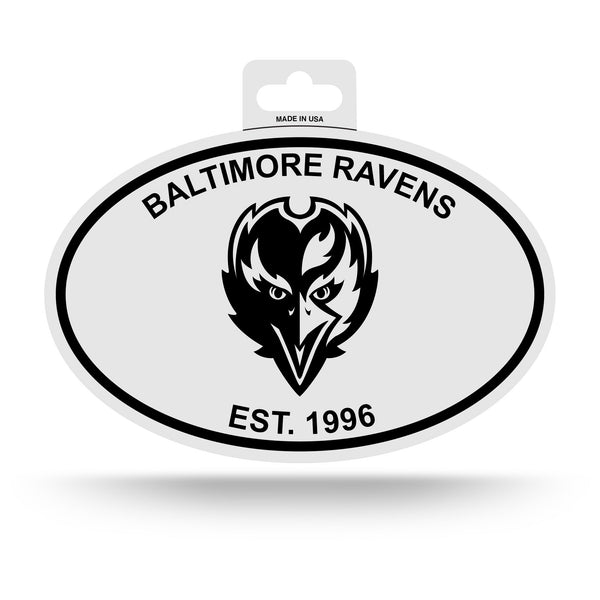 Wholesale Ravens Black And White Oval Sticker