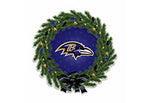 Wholesale Ravens Holiday Wreath Shape Cut Pennant
