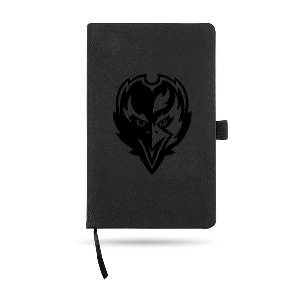 Wholesale Ravens Laser Engraved Black Notepad With Elastic Band - Generic