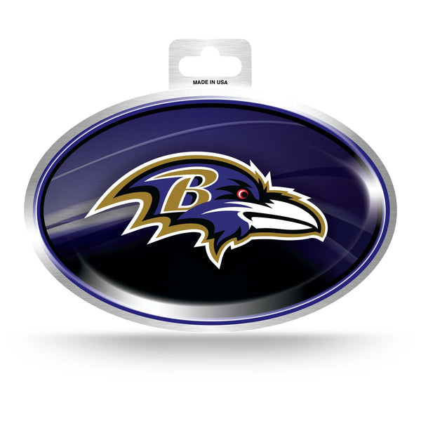 Wholesale Ravens Metallic Oval Sticker