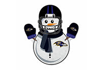 Wholesale Ravens Snowman Shape Cut Pennant