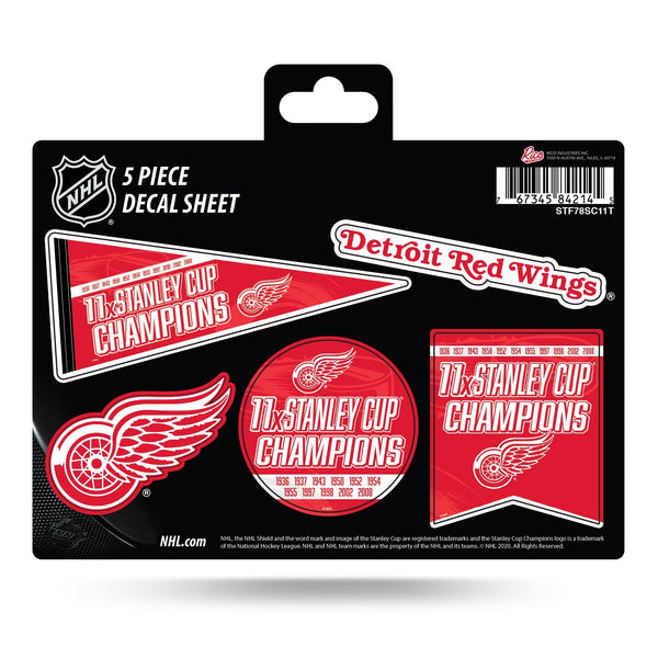 Wholesale Red Wings : 11 Time Stanley Cup Champs 5-Pc Decal Sheet