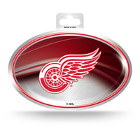 Wholesale Red Wings Metallic Oval Sticker