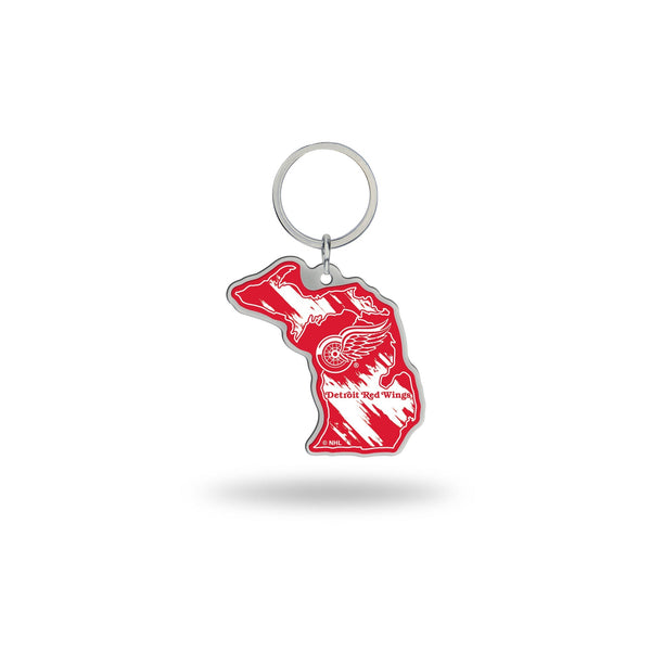 Wholesale Red Wings - Michigan State Shaped Keychain
