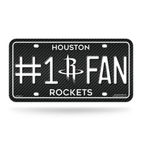 Wholesale Rockets - Carbon Fiber Design - #1 Fan Metal Auto Tag