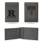 Wholesale Rutgers Laser Engraved Gray Front Pocket Wallet