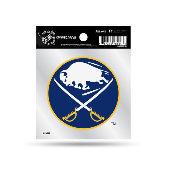 Wholesale Sabres Clear Backer Decal W/ Retro Logo (4"X4")
