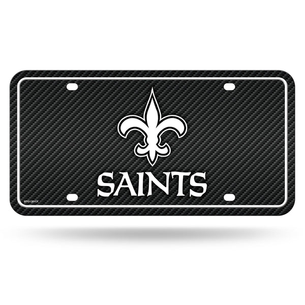 Wholesale Saints - Carbon Fiber Design - Metal Auto Tag