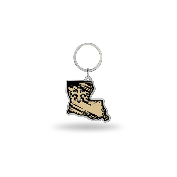 Wholesale Saints - Louisiana State Shaped Keychain