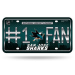 Wholesale San Jose Sharks #1 Fan Metal Auto Tag