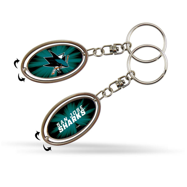 Wholesale San Jose Sharks Silver Spinner Keychain