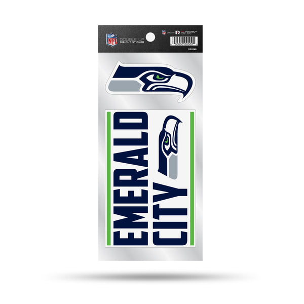 Wholesale Seahawks Double Up Die Cut Sticker