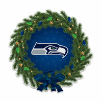 Wholesale Seahawks Holiday Wreath Shape Cut Pennant