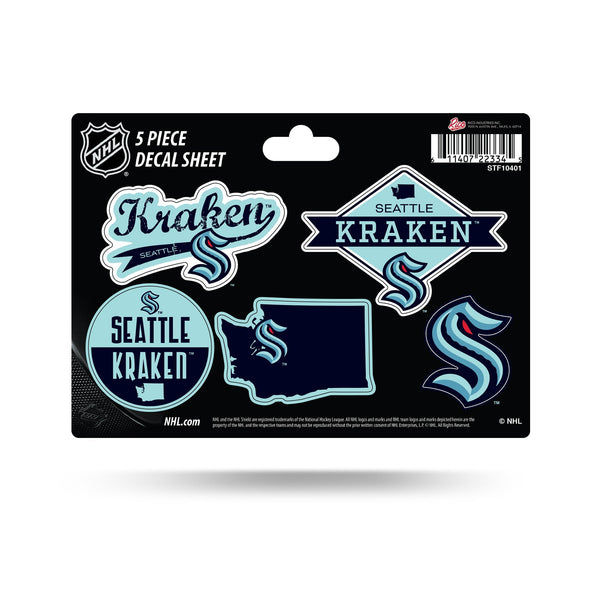 Wholesale Seattle Kraken 5-Pc Sticker Sheet