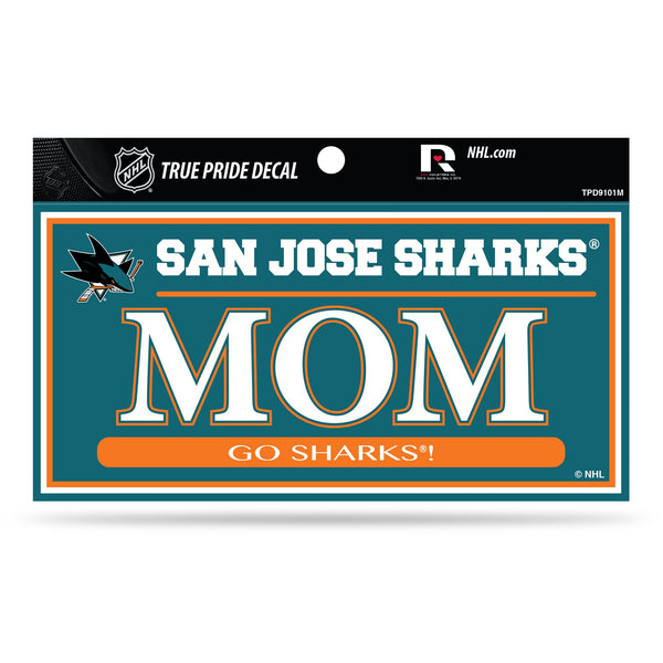 Wholesale Sharks 3" X 6" True Pride Decal - Mom