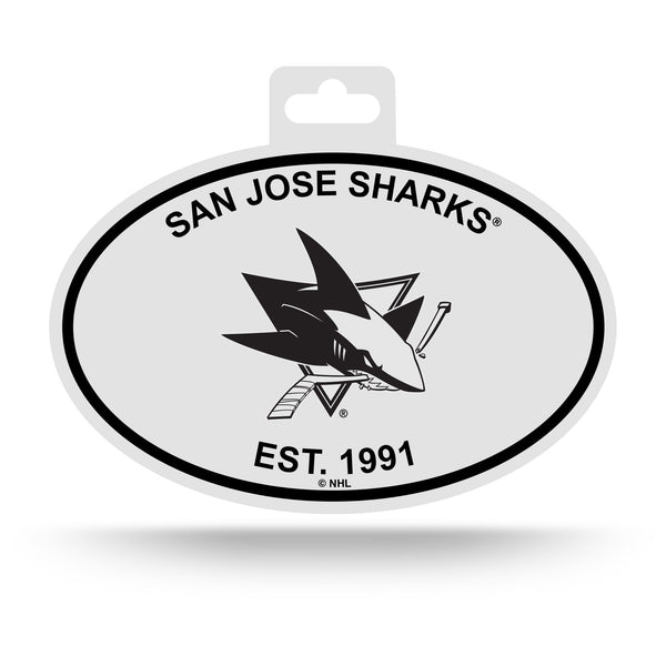 Wholesale Sharks Black And White Oval Sticker