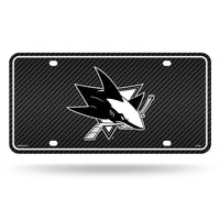 Wholesale Sharks - Carbon Fiber Design - Metal Auto Tag