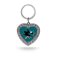 Wholesale Sharks Rhinestone Heart Keychain