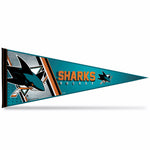 Wholesale Sharks Soft Felt 12" X 30" Pennant With Header Card