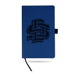 Wholesale South Dakota State University Team Color Laser Engraved Notepad W/ Elastic Band - Royal