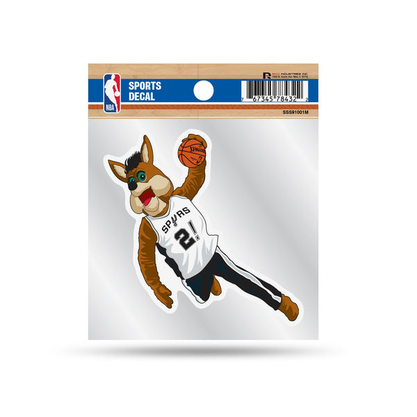 Wholesale Spurs Clear Backer Decal W/ Mascot Logo (4"X4")