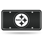 Wholesale Steelers - Carbon Fiber Design - Metal Auto Tag