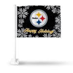 Wholesale Steelers Holiday Themed Car Flag