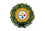 Wholesale Steelers Holiday Wreath Shape Cut Pennant