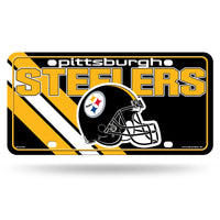 Wholesale Steelers Metal Auto Tag - Striped