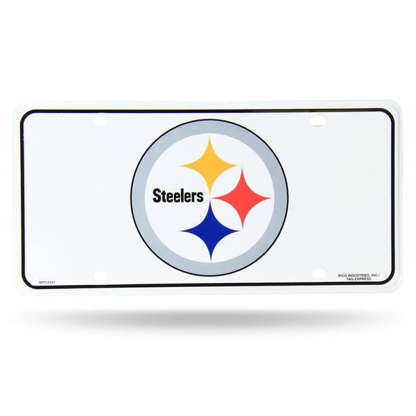 Wholesale Steelers Primary Logo Metal Tag (White)