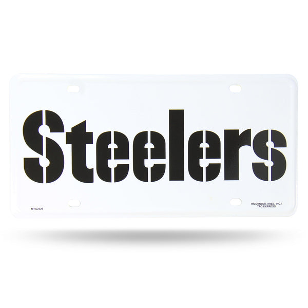 Wholesale Steelers Wordmark Metal Tag (White)