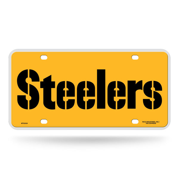 Wholesale Steelers Wordmark Metal Tag (Yellow)