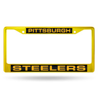 Wholesale Steelers Yellow Laser Colored Chrome Frame