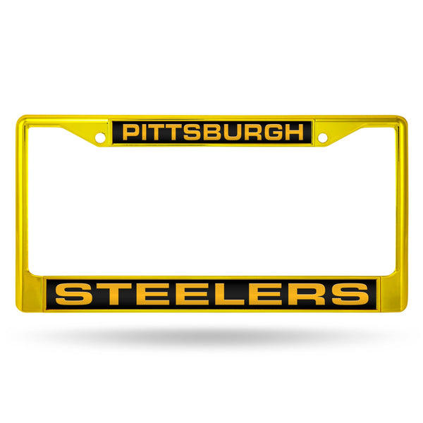 Wholesale Steelers Yellow Laser Colored Chrome Frame