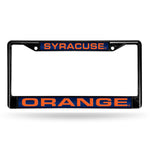 Wholesale Syracuse Orange Black Laser Chrome 12 x 6 License Plate Frame