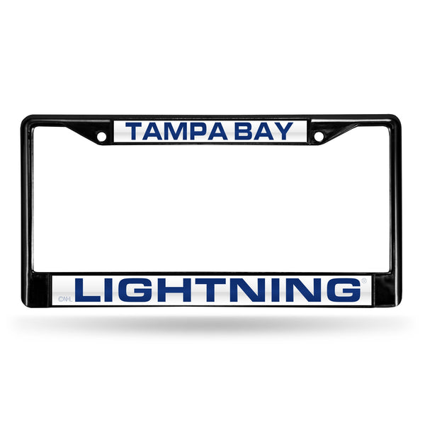 Wholesale Tampa Bay Lightning Black Laser Chrome 12 x 6 License Plate Frame