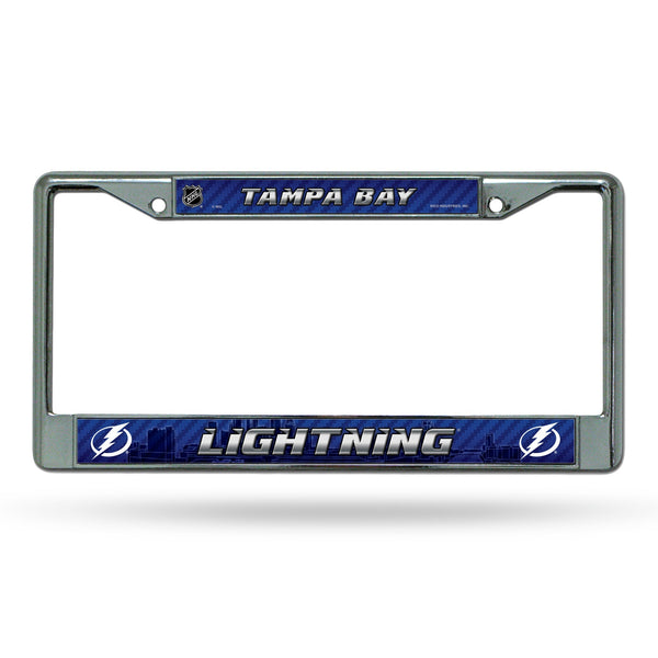 Wholesale Tampa Bay Lightning Circle Bolt Logo Chrome Frame