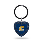 Wholesale Tennessee - Chattanooga Colored Rhinestone Heart Keychain - Black