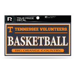 Wholesale Tennessee University 3" X 6" True Pride Decal - Basketball (Alternate)