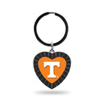 Wholesale Tennessee University Black Rhinestone Heart Keychain