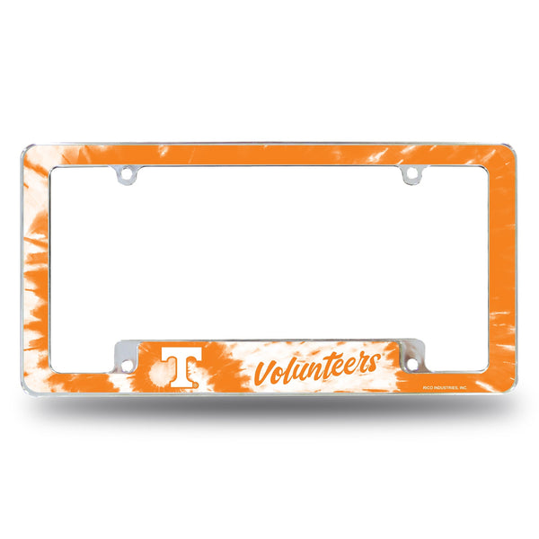 Wholesale Tennessee University - Tie Dye Design - All Over Chrome Frame (Bottom Oriented)