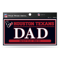 Wholesale Texans 3" X 6" True Pride Decal - Dad