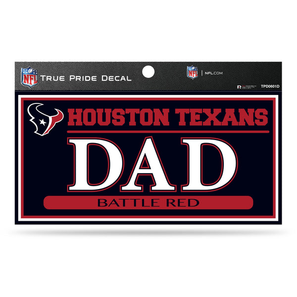 Wholesale Texans 3" X 6" True Pride Decal - Dad