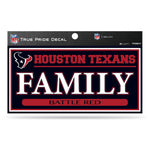Wholesale Texans 3" X 6" True Pride Decal - Family