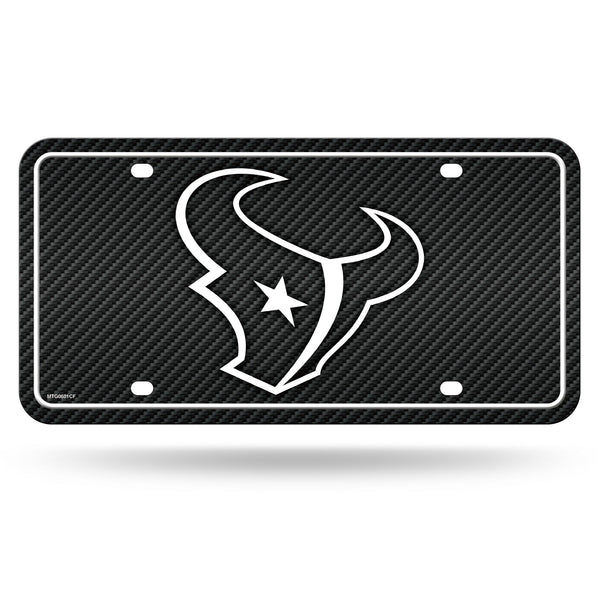 Wholesale Texans - Carbon Fiber Design - Metal Auto Tag