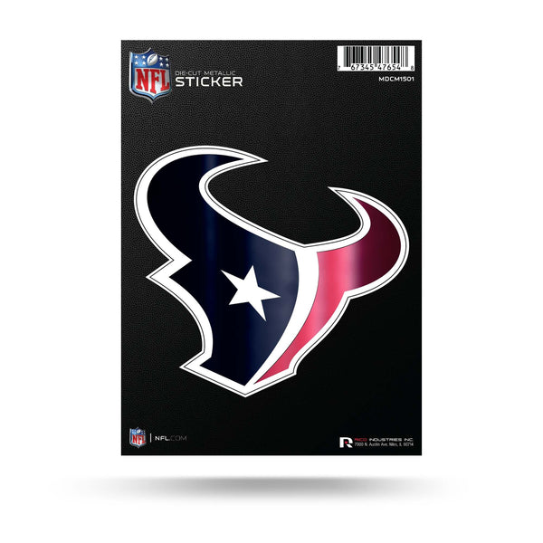 Wholesale Texans Die Cut Metallic Sticker