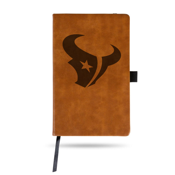 Wholesale Texans Laser Engraved Brown Notepad With Generic Logo