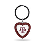 Wholesale Texas A&M Maroon Rhinestone Heart Keychain